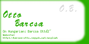 otto barcsa business card